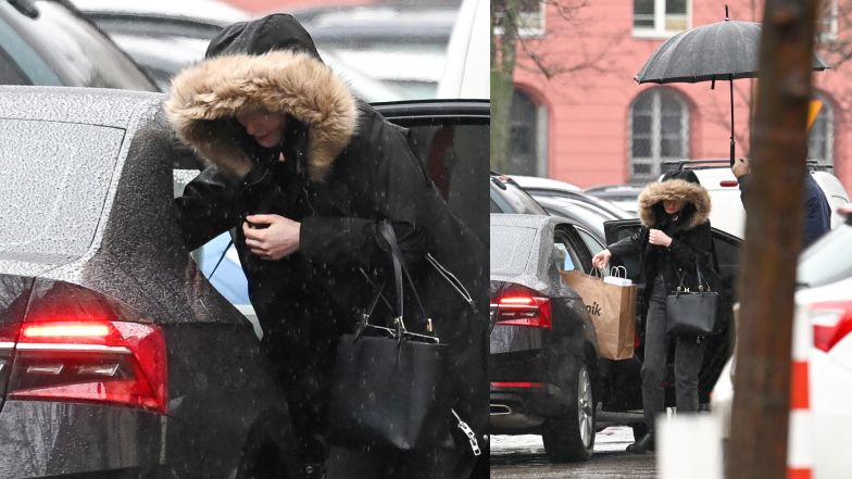 Kinga Duda "przyłapana" z ochroniarzem. Chodził za nią z parasolem