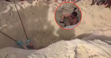 Dramat na plaży. Wykopał dół dla zabawy, ratowało go 30 osób