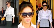 Victoria Beckham podbija Nowy Jork w czerwonych kozakach z odsłoniętymi palcami