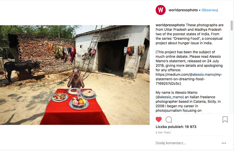 Wyróżniony na World Press Photo fotograf kazał ”marzyć o jedzeniu” głodującym dzieciom 5