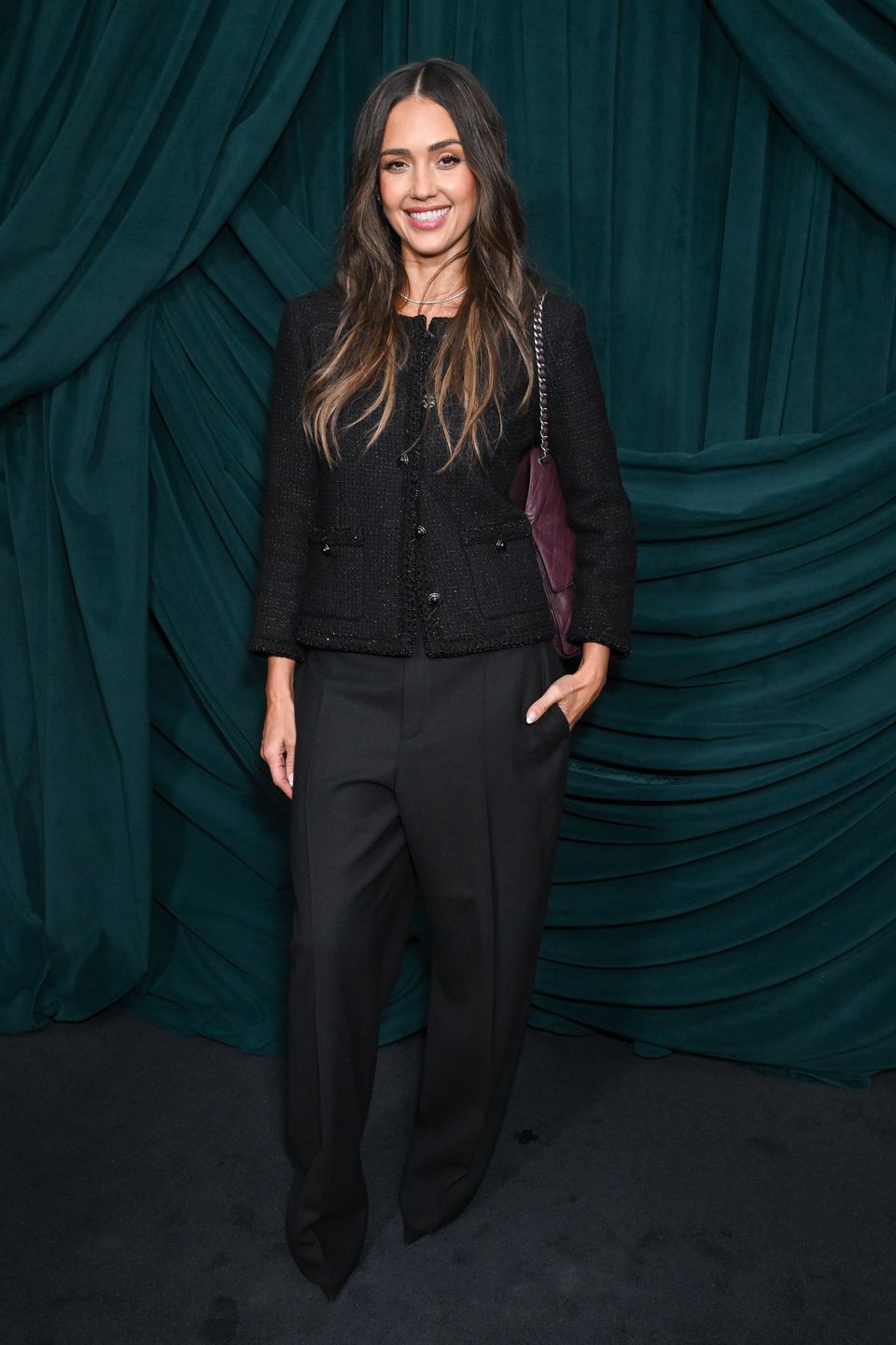 Jessica Alba at Chanel & Charles Finch Pre-Oscar Dinner held at Polo Lounge on March 14, 2026 in Beverly Hills, California. (Photo by Gilbert Flores/Variety via Getty Images)