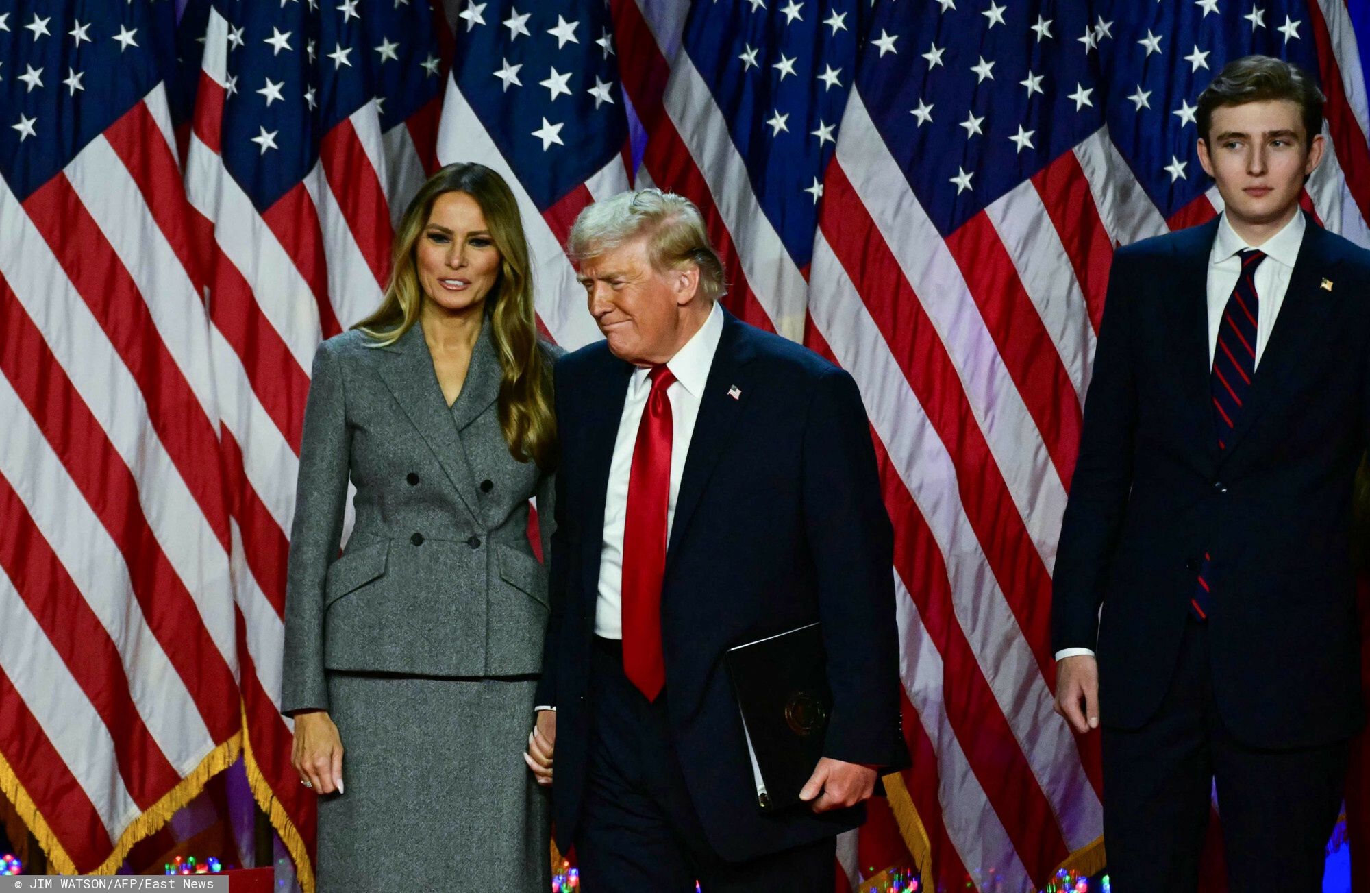 Donald Trump z Melanią i Barronem