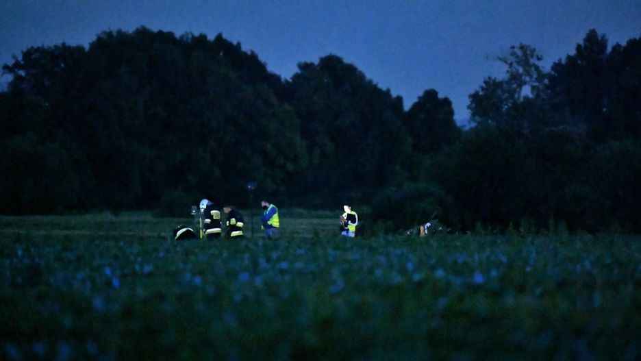 Strzegom. Rozbił się śmigłowiec. Dwie osoby nie żyją