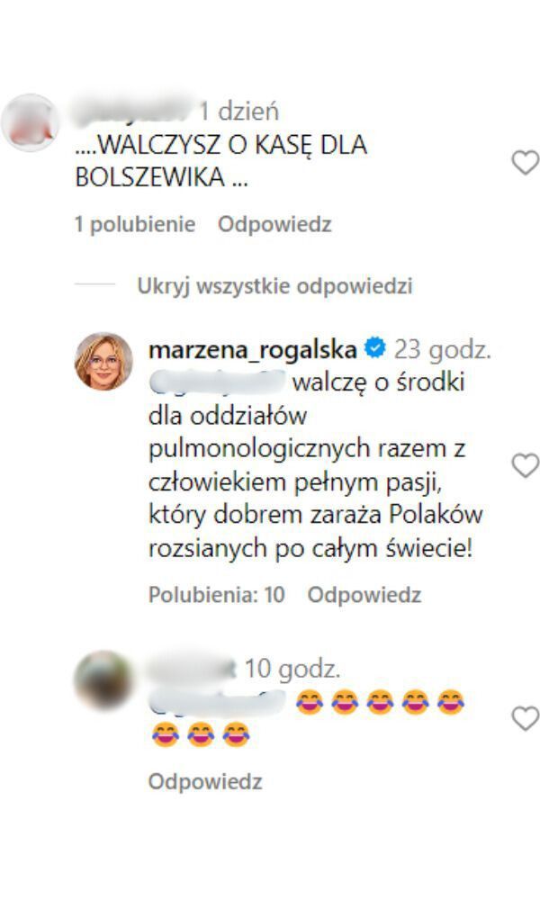Rogalska zareagowała natychmiast na zaczepkę 