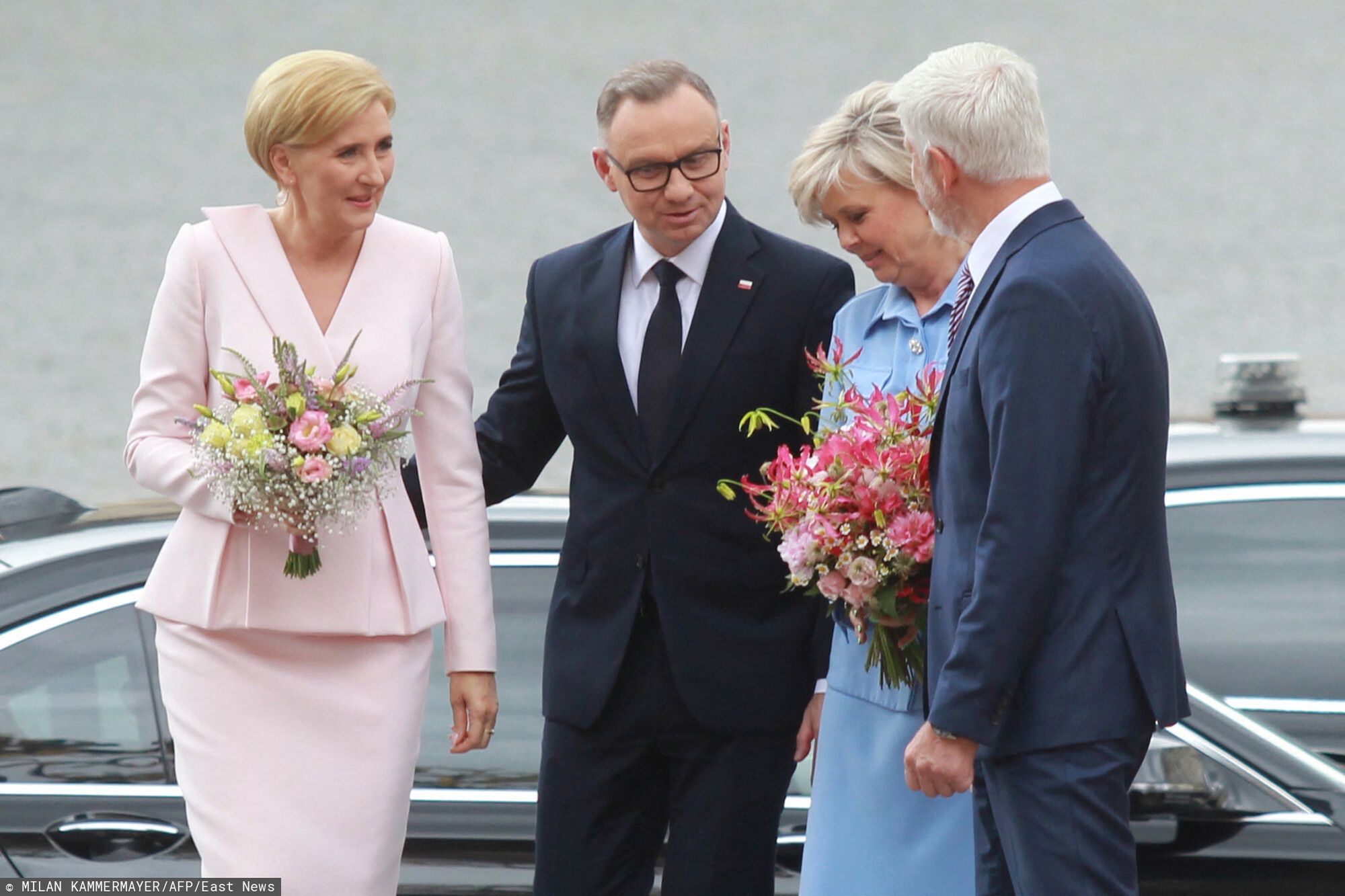 Agata Duda i Andrzej Duda w Pradze