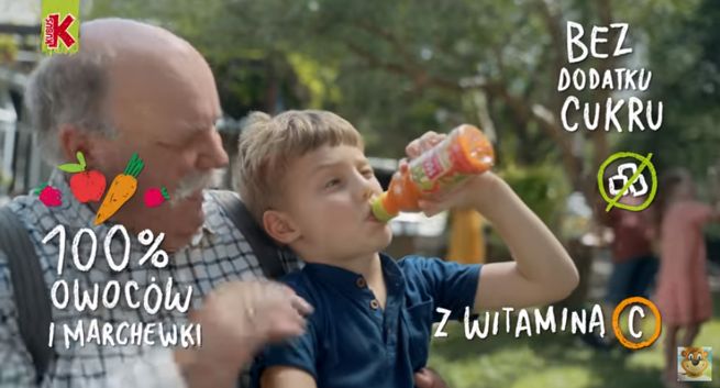 Dzieci "wystarczająco słodkie" w reklamie soków Kubuś