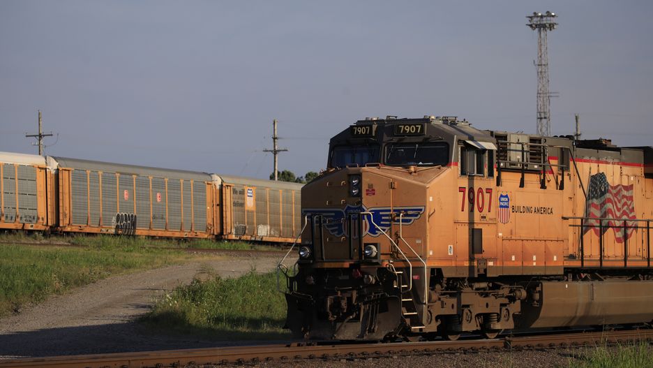 Union Pacific Railroads Ahead Of EarningsA Union Pacific freight train in Dupo, Illinois, U.S., on Thursday, July 8, 2021. Union Pacific Corp. is scheduled to release earnings figures on July 22. Photographer: Luke Sharrett/Bloomberg via Getty ImagesBloombergu.s.a., best photos, us, locomotives, americas, best photo, american, railroads, business news, finance,  financial, north american, transportation and logistics, earns,  earnings, united states of america, railroad,  freight,  trains, industries, corporate finance