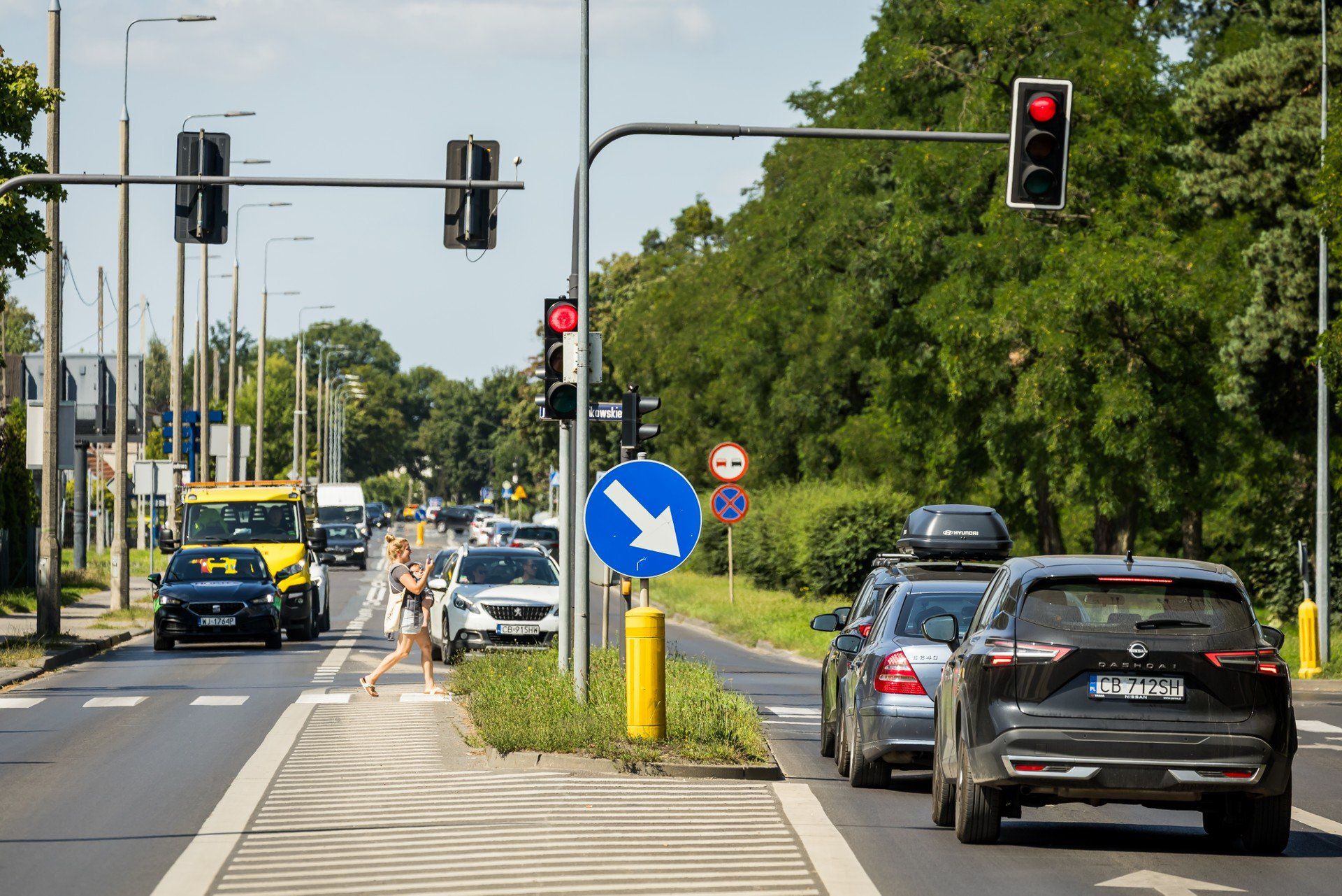 Skrzyżowanie ulicy Nakielskiej i Bronikowskiego w Bydgoszczy.