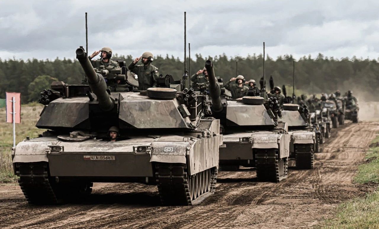 Kolumna polskich M1A1 Abrams