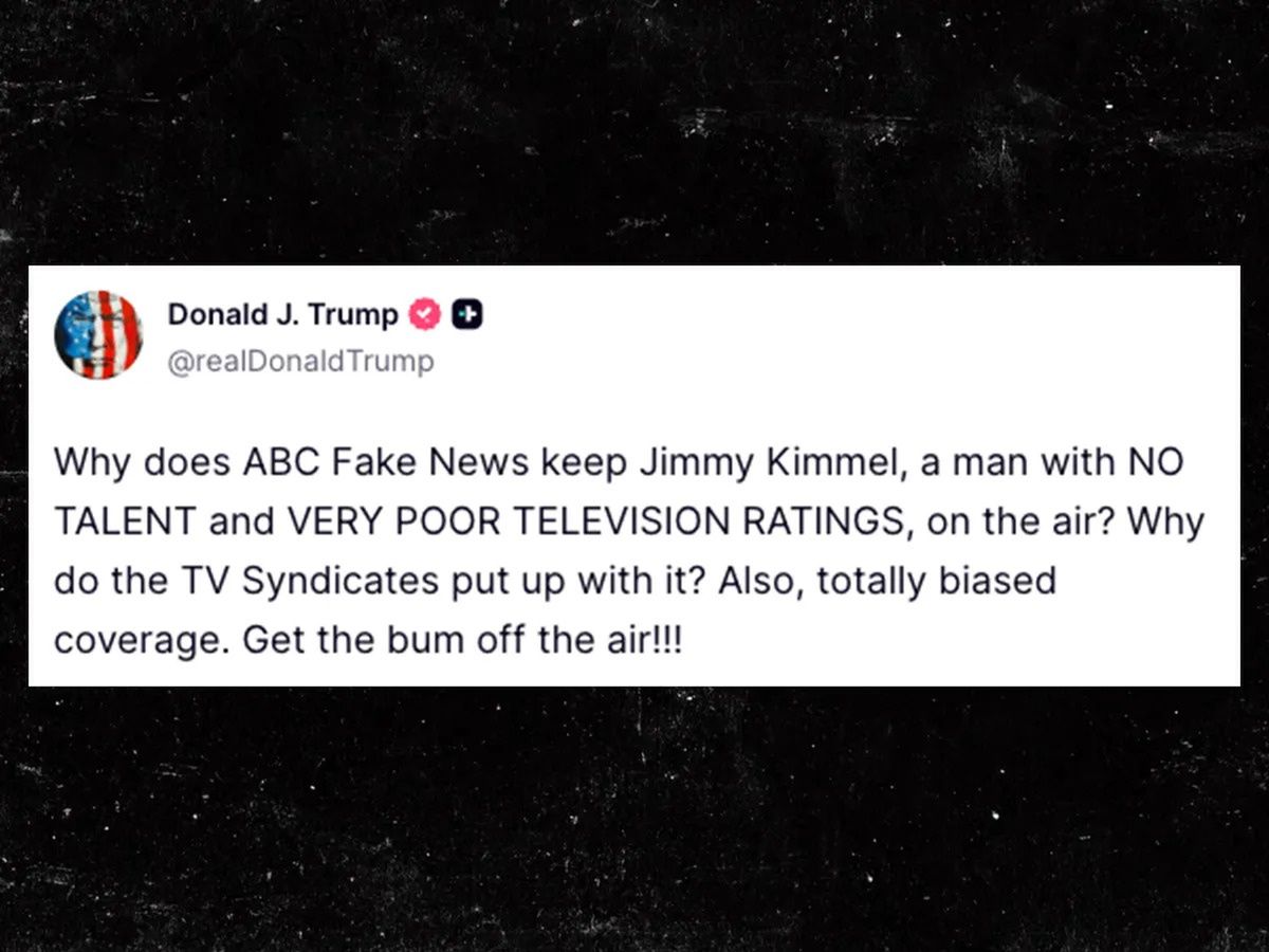 Donald Trump zaatakował Jimmy'ego Kimmela na Truth Social.