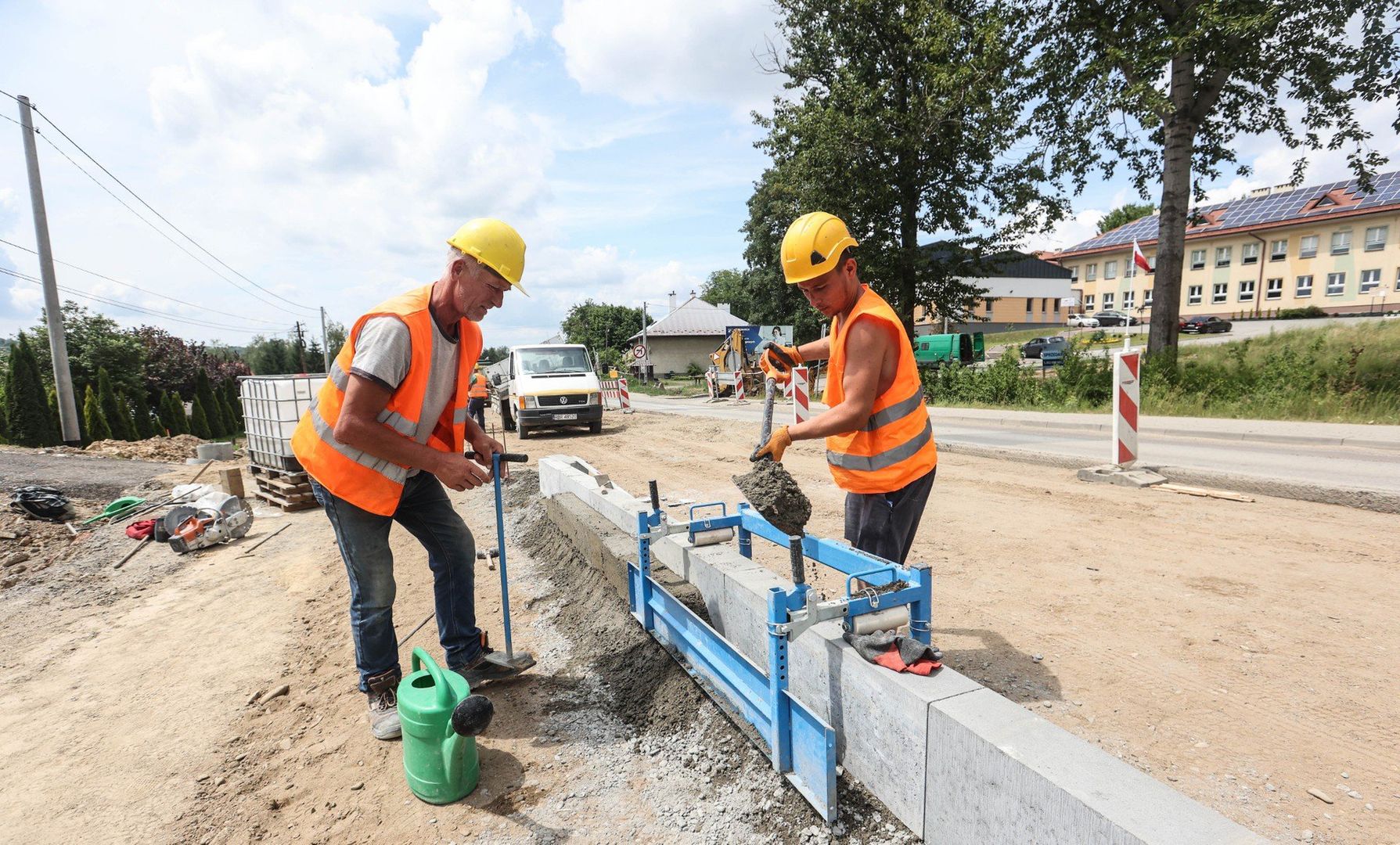 Zaawansowane prace przy przebudowie DW 878 na odcinku Tyczyn - Dylągówkaą