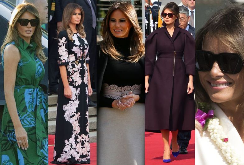 Wszystkie stylizacje Melanii Trump z Azji