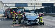 Warszawa: Zderzenie trzech samochodów osobowych na S8. Duże utrudnienia w ruchu