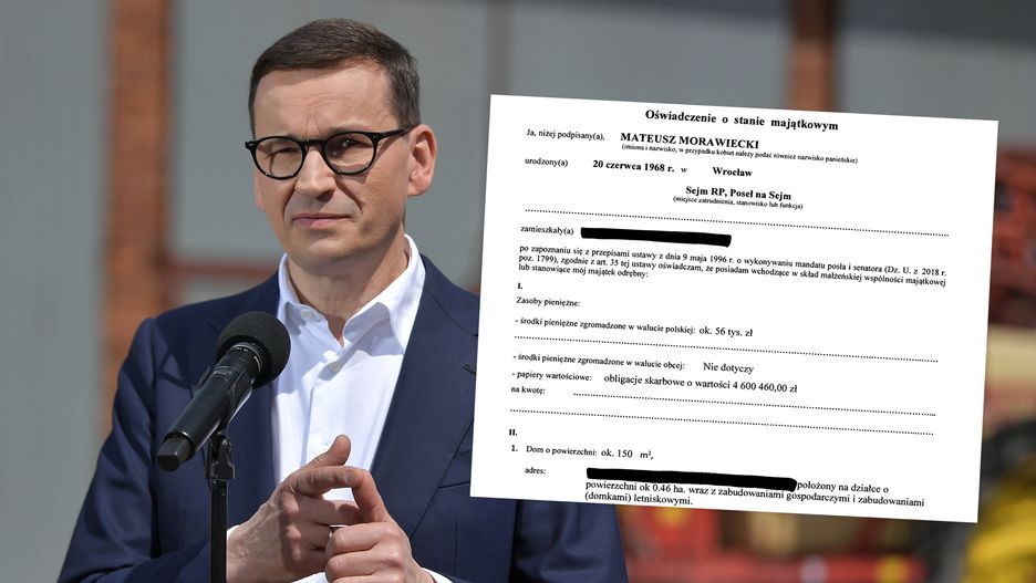 Premier na koniec 2021 roku posiadał 56 tys. zł oszczędności