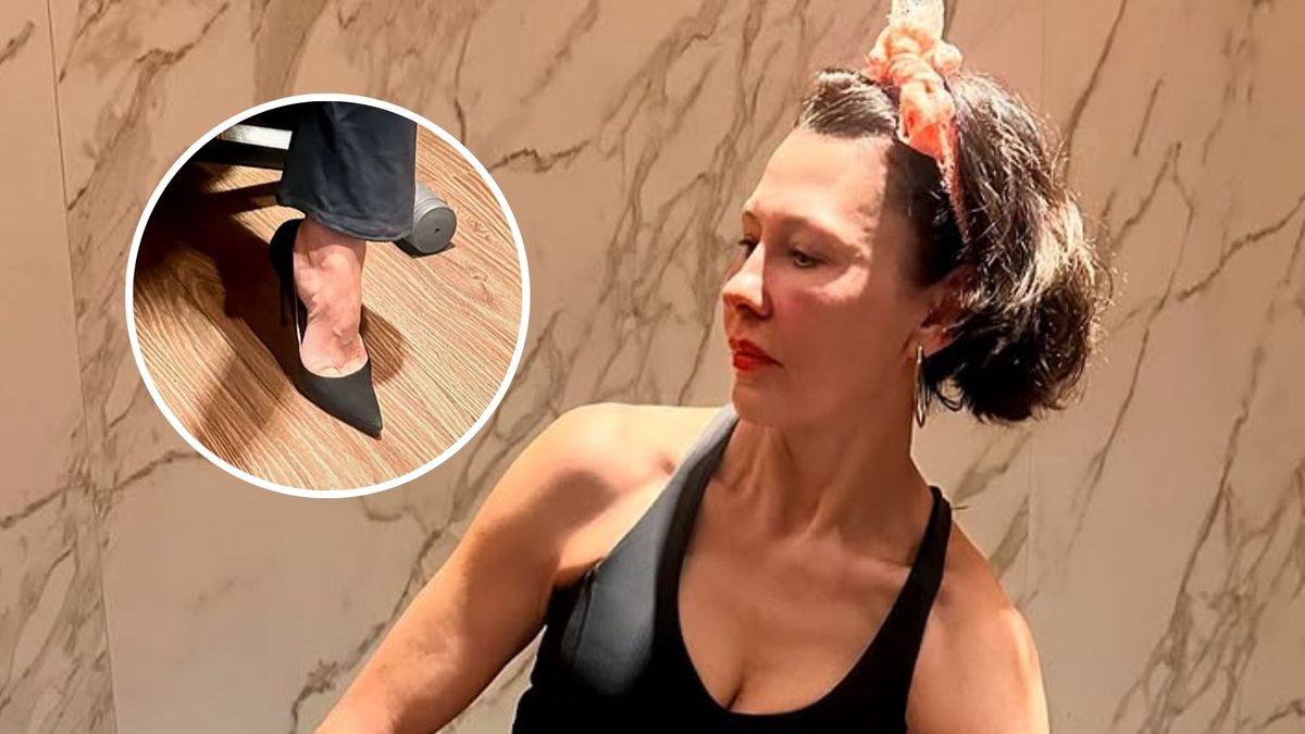 Anna Popek w nietypowym obuwiu na siłowni 