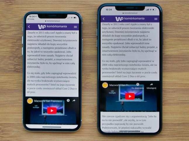 Niektóre apki wyświetlają więcej treści na większym ekranie iPhone'a XS Max
