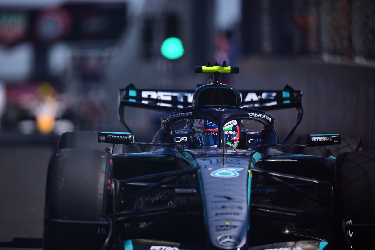 Andrea Kimi Antonelli of the Mercedes-AMG Petronas F1 Team drives during the Formula 1 Spanish Grand Prix at the Madring Circuit in Madrid, Spain, on September 13, 2026. (Photo by Andrea Diodato/NurPhoto via Getty Images)