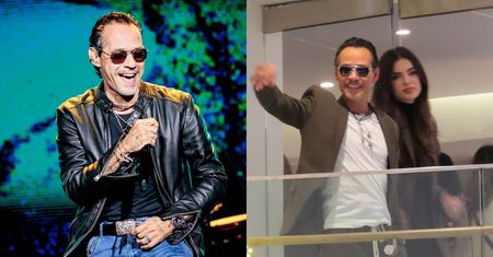 Dawno niewidziany były mąż Jennifer Lopez, Marc Anthony, posyła uśmiechy u boku młodszej o 31 lat żony