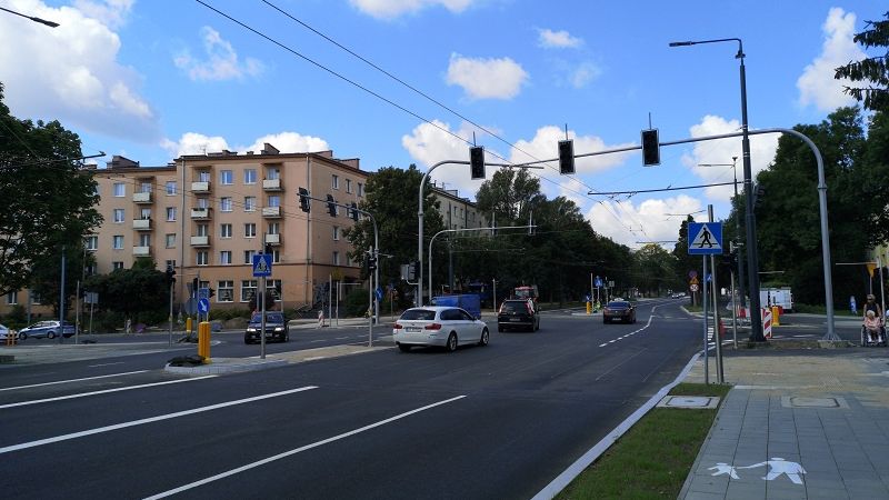 Przebudowane skrzyżowanie ul. Sowińskiego, Al. Racławickie i ul. Poniatowskiego