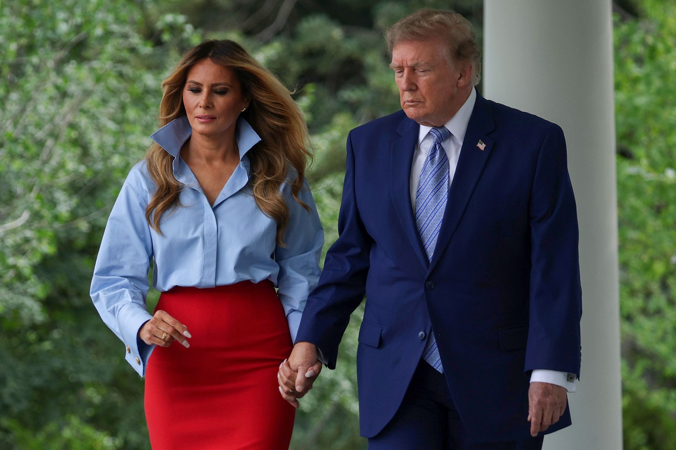 Smutna Melania Trump na wydarzeniu swojej fundacji w Białym Domu