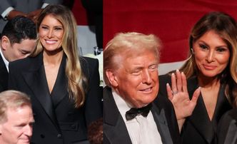 Roześmiana Melania Trump asystuje Donaldowi podczas uroczystej kolacji. Chcą uciszyć plotki o kryzysie w małżeństwie?