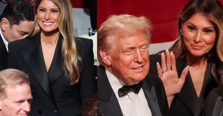 Roześmiana Melania Trump asystuje Donaldowi podczas uroczystej kolacji. Chcą uciszyć plotki o kryzysie w małżeństwie?