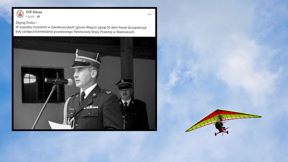 Motolotniarz zginął na miejscu 
