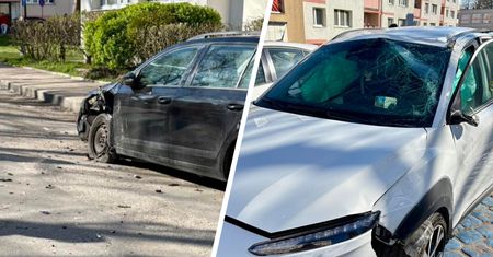 Wiceburmistrz stracił przytomność za kółkiem. Uderzył w auto i dachował