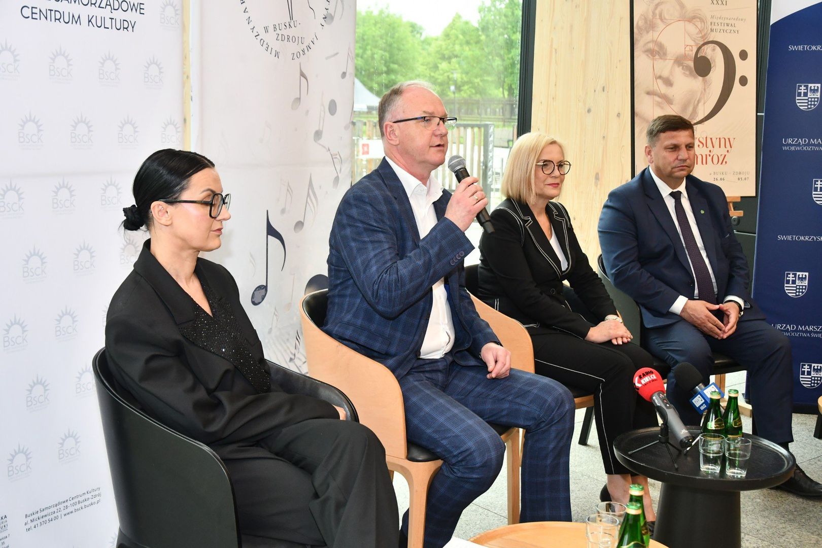 Konferencja prasowa zapowiadająca XXXI Międzynarodowy Festiwal Muzyczny imienia Krystyny Jamroz w Busku-Zdroju. Wtorek, 3 czerwca 2025.