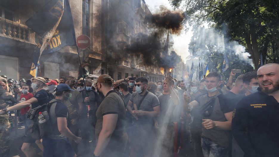 Zamieszki na Ukrainie pod siedzibą prezydenta 