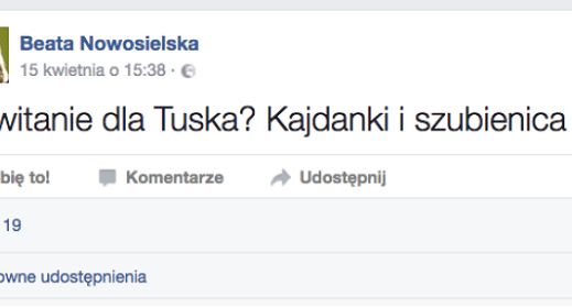 Szefowa departamentu edukacji i komunikacji Ministerstwa Środowiska krytykowana za wpis o kajdankach i szubienicy dla Donalda Tuska