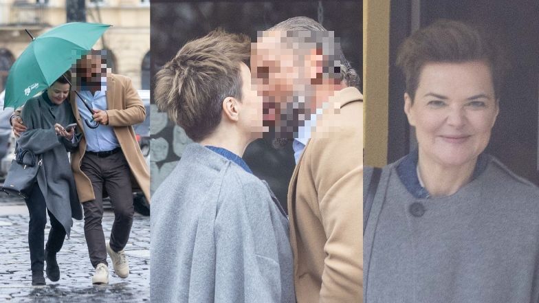 Monika Richardson i jej nowy ukochany całują się pod studiem tatuażu