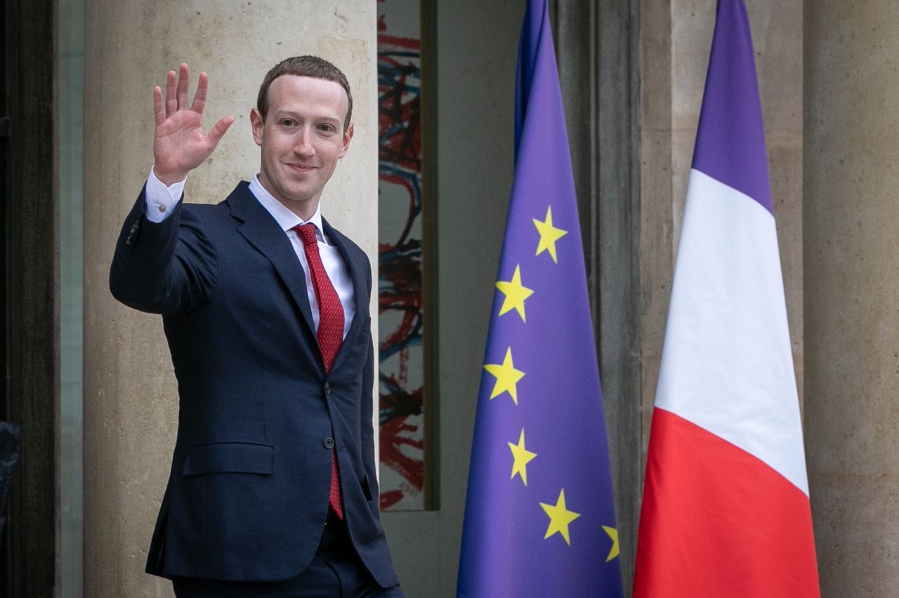 Mark Zuckerberg po wizycie w telewizji France 2 (Marc Piasecki / Getty)