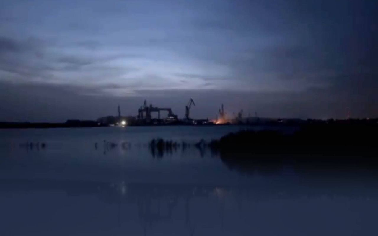 Atak na fabrykę stoczniową w Kerczu na Krymie
