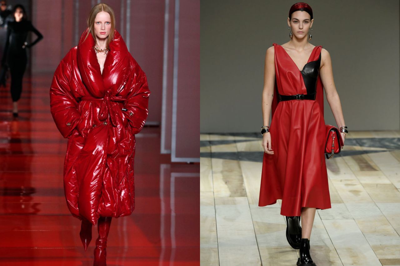 Rubinowe stylizacje zalały pokazy największych projektantów - w tym Versace i Alexandra McQueen