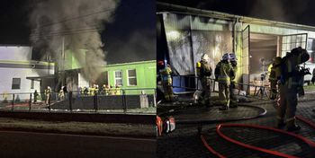 Radomyśl Wielki: Nocny pożar hali produkcyjnej. Sześć zastępów straży