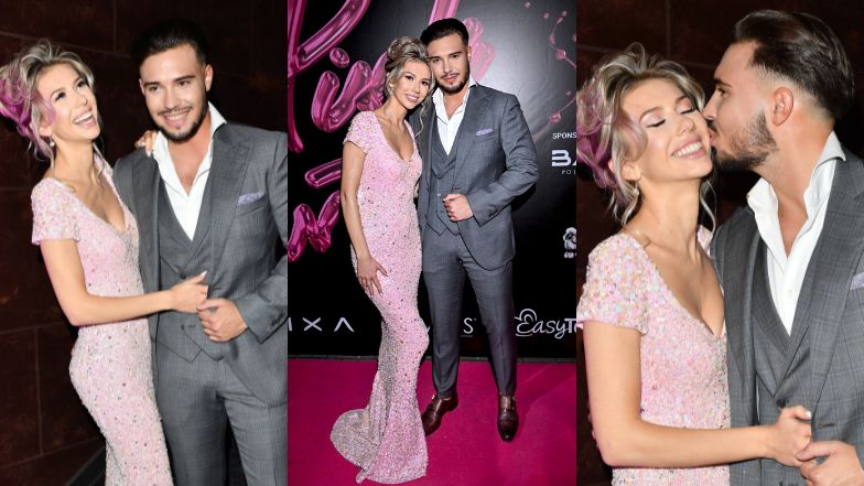 Pudelek Pink Party. Leon Myszkowski pozuje z ukochaną