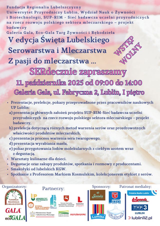 Święto Lubelskiego Serowarstwa i Mleczarstwa. Uczestnicy zostaną powitani chlebem i… serem