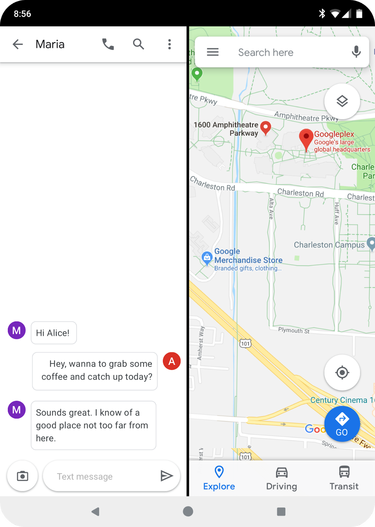 Android Q będzie gotowy na urządzenia z rozkładanymi wyświetlaczami, źródło: Google.