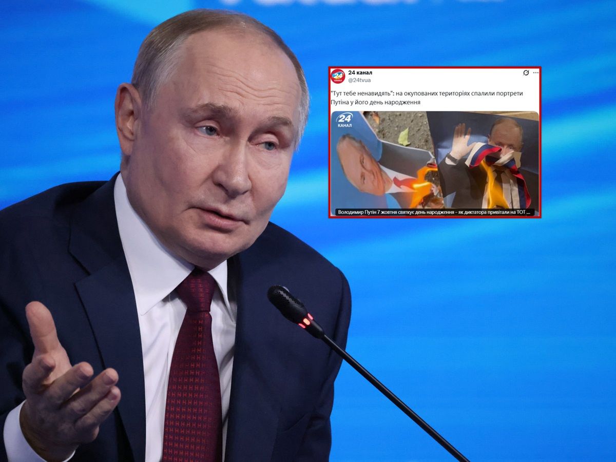 "Prezent" na urodziny dla Putina. Spalili jego portrety