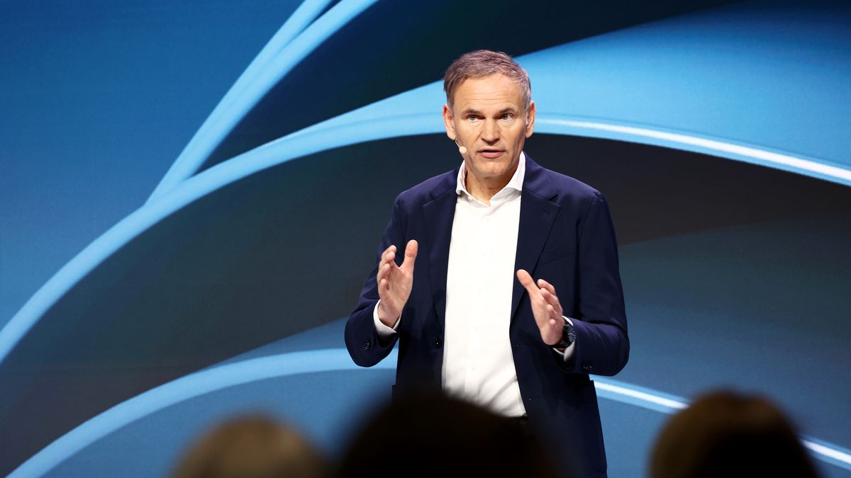 Oliver Blume, chief executive officer of Volkswagen AG, at the Volkswagen Group annual news conference in Berlin, Germany, on Wednesday, March 13, 2024. Volkswagen expects orders in western Europe to pick up speed in the coming months as the German carmaker updates popular models such as the Golf. Photographer: Liesa Johannssen/Bloomberg via Getty Images