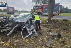 Wstrząsający obraz po wypadku. Z auta zostały strzępy