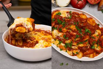 Włoskie kluski z kiełbasą w sosie pomidorowym. To przepis na szybki obiad dla całej rodziny