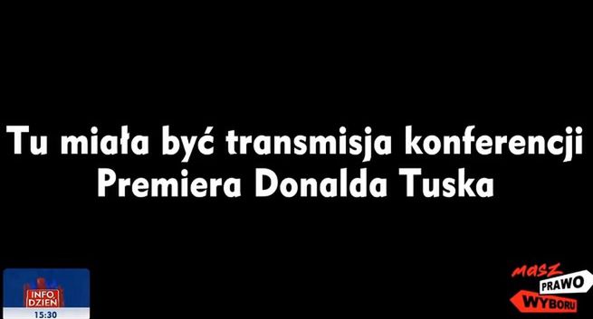 TVP Info bez wstępu do kancelarii premiera. „Tu miała być transmisja konferencji Donalda Tuska”