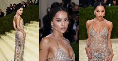 Odziana w sukienkę z kryształów Zoe Kravitz odsłania ZGRABNĄ SYLWETKĘ (ZDJĘCIA)