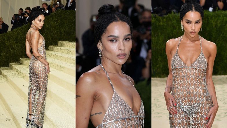 Odziana w sukienkę z kryształów Zoe Kravitz odsłania ZGRABNĄ SYLWETKĘ (ZDJĘCIA)