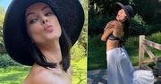 Dorota Gardias w chuście zamiast stanika. Tak wyeksponowała wyrzeźbioną sylwetkę