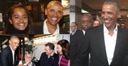 Roześmiany Barack Obama z córką na Broadwayu (ZDJĘCIA)
