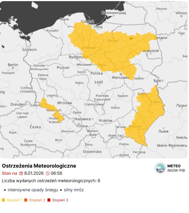 Nowe ostrzeżenia IMGW