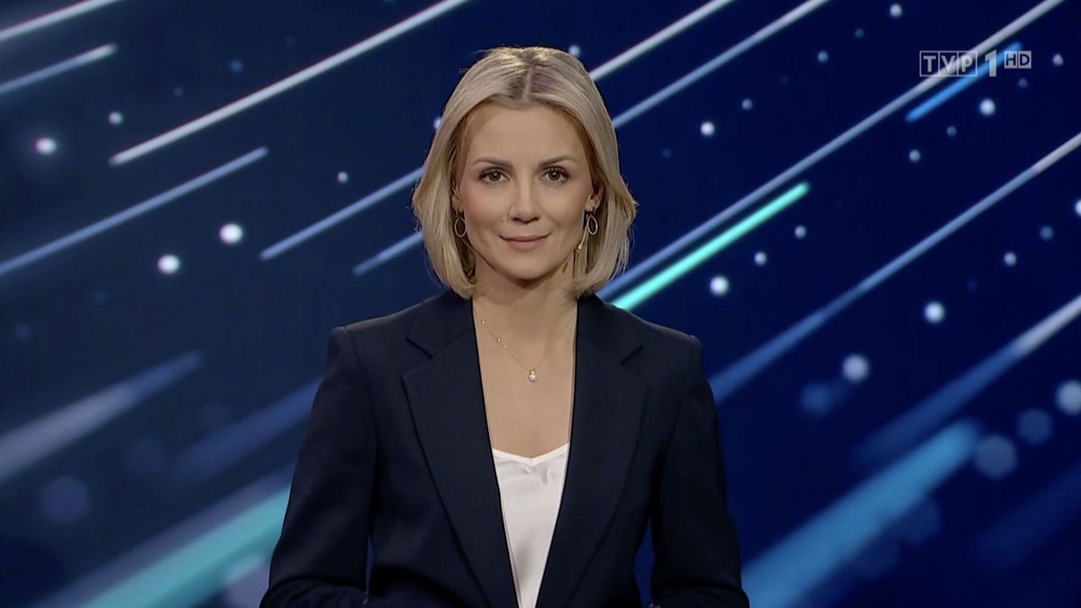 Joanna Dunikowska-Paź podczas debiutu w "19.30"